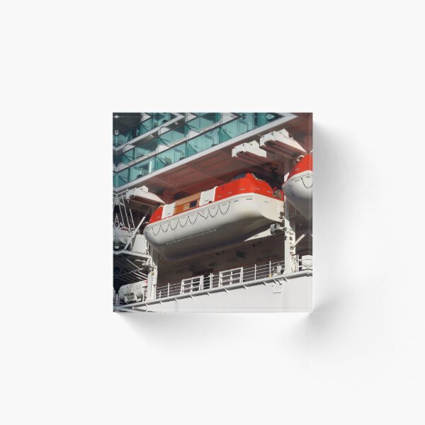 Cruise Ship Lifeboats Acrylic Block