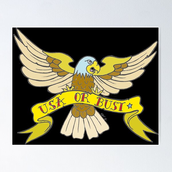 Item preview, USA or BUST - Art By Kev G designed and sold by ArtByKevG.