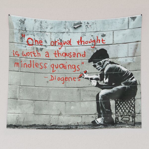 Item preview, One Original Thought - Banksy designed and sold by Teecha.