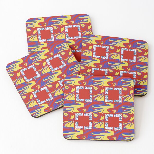 Item preview, Abstract Square Marble Red Pattern Design - Modern Marble Pattern - Pattern Lovers designed and sold by designerpriti.