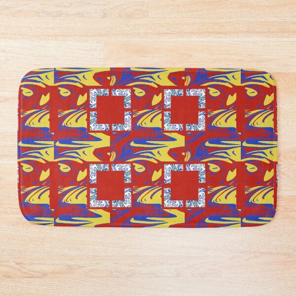 Item preview, Abstract Square Marble Red Pattern Design - Modern Marble Pattern - Pattern Lovers designed and sold by designerpriti.