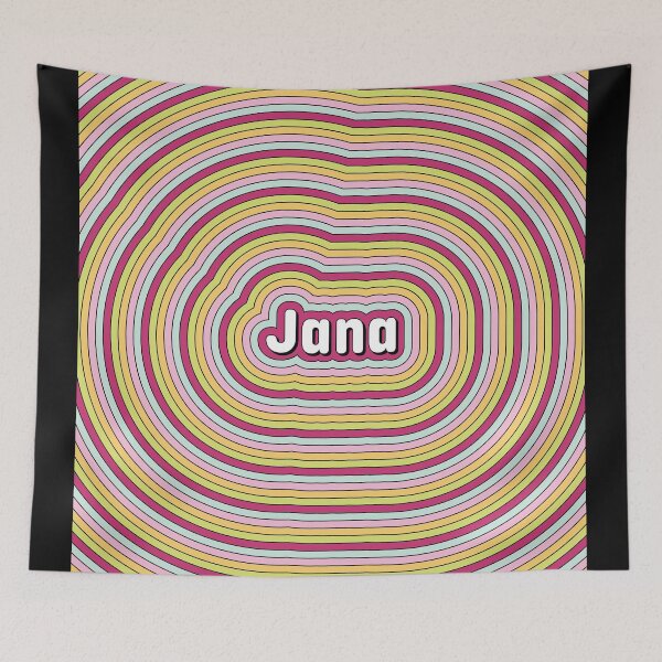 Item preview, Jana name - fun candy color stripes design designed and sold by NameTheory.