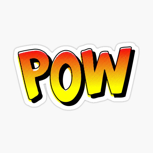 “POW!” Sticker by Mariaegea | Redbubble