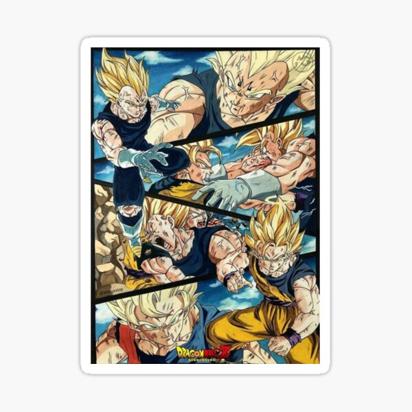 Sticker Mural Dragon Ball GT Goku Vegeta - Saiyan-Boutik