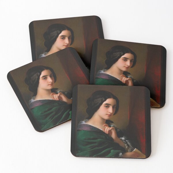 Item preview, Head of a Young Woman by Hermann Winterhalter Remastered Xzendor7 Classical Art Old Masters Reproductions designed and sold by Xzendor7 Digital Art Creations.