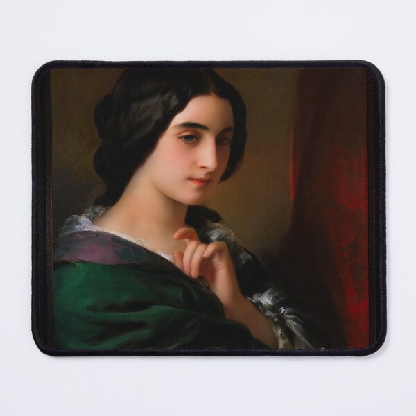 Item preview, Head of a Young Woman by Hermann Winterhalter Remastered Xzendor7 Classical Art Old Masters Reproductions designed and sold by Xzendor7 Digital Art Creations.