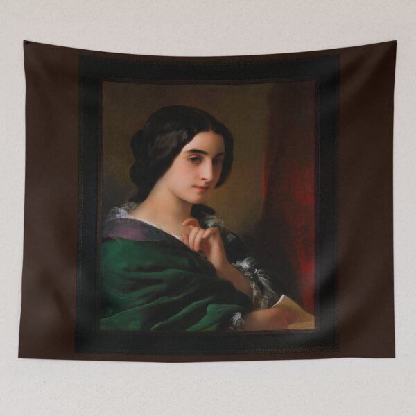 Item preview, Head of a Young Woman by Hermann Winterhalter Remastered Xzendor7 Classical Art Old Masters Reproductions designed and sold by Xzendor7 Digital Art Creations.