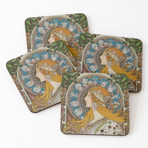 Item preview, Alphonse Mucha Zodiac or La Plume. Art Nouveau poster art designed and sold by el-padre.