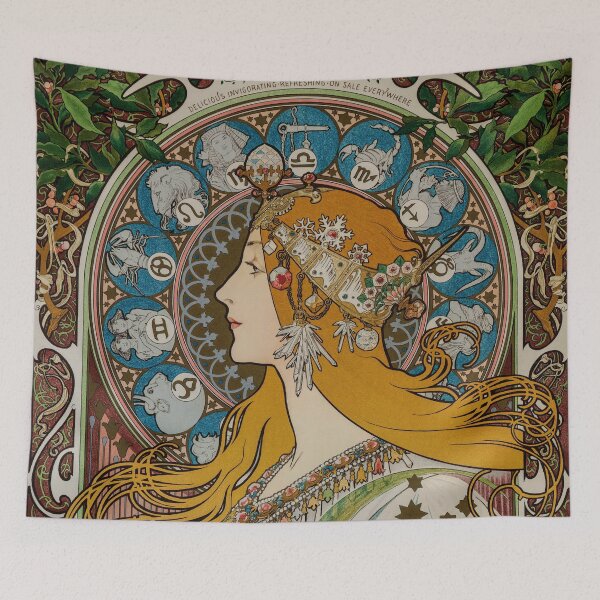 Item preview, Alphonse Mucha Zodiac o La Plume. Arte del cartel Art Nouveau designed and sold by el-padre.