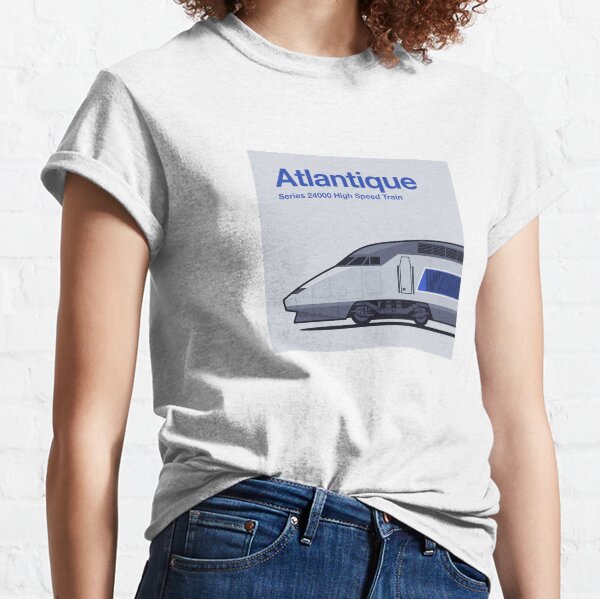 Atlantique High Speed Train Side France Grey Classic T-Shirt