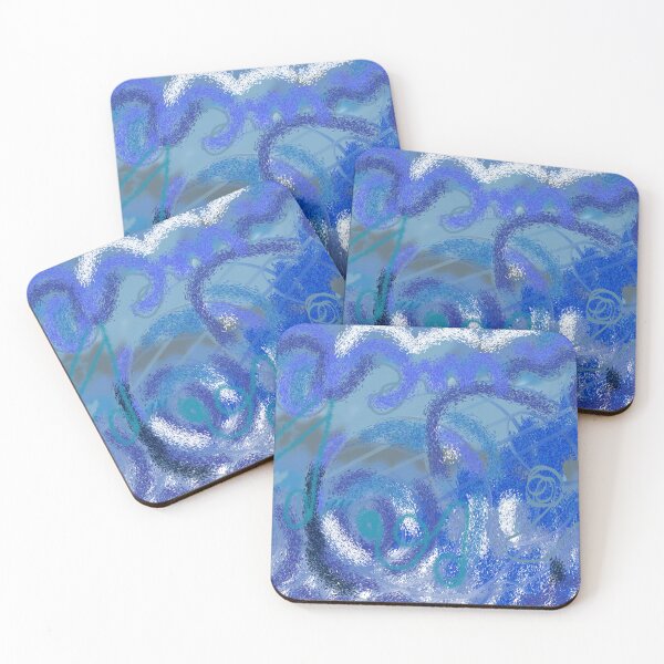 Item preview, Abstract Blue Notes designed and sold by DuckvilleStudio.