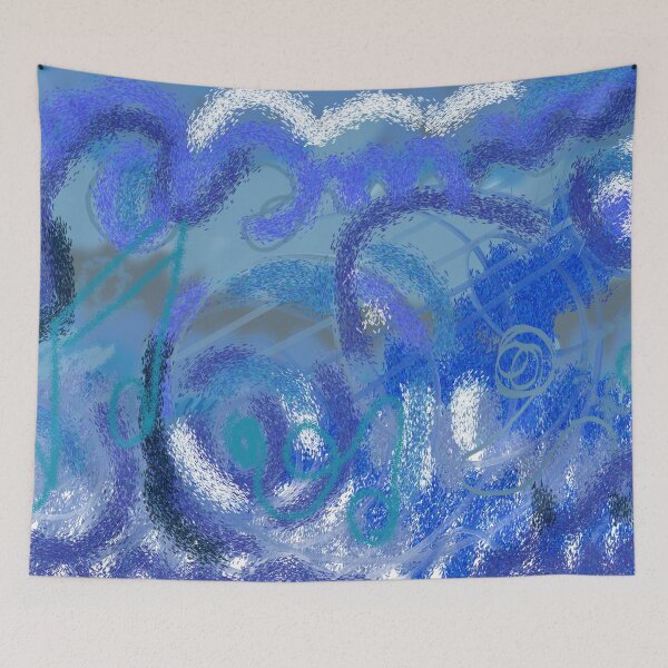 Item preview, Abstract Blue Notes designed and sold by DuckvilleStudio.