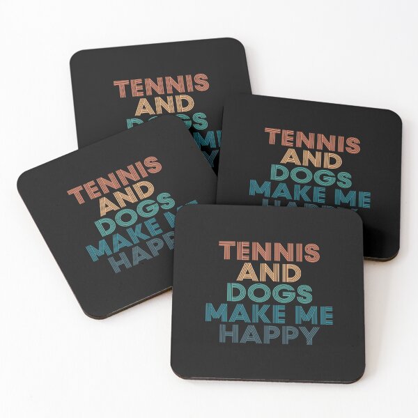 Item preview, Tennis And Dogs Make Me Happy- Gift for Tennis & Dogs Fans designed and sold by kindxinn.
