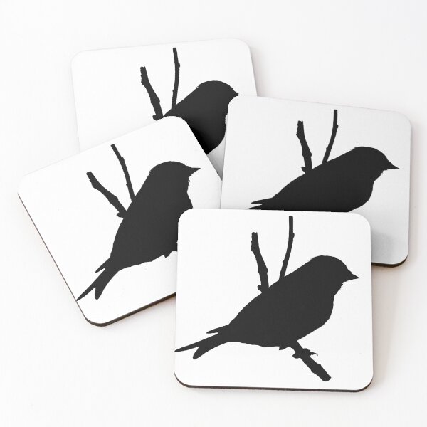 Item preview, Bird on a branch Silhouette designed and sold by RiciPaneto.
