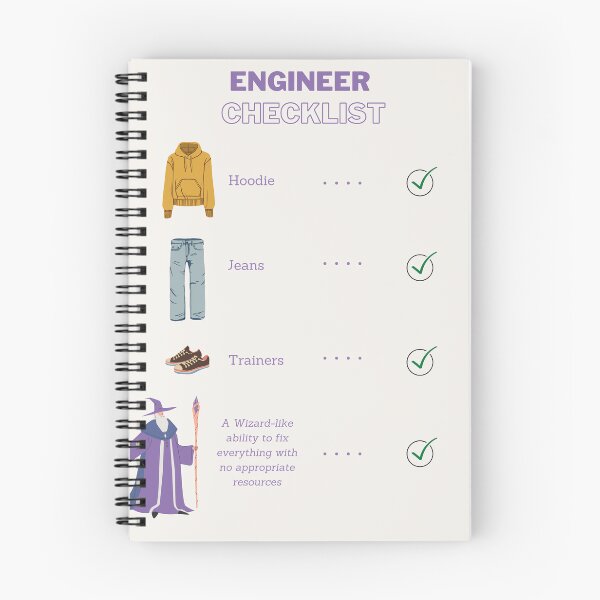 Item preview, Engineer Checklist designed and sold by PittyReese.
