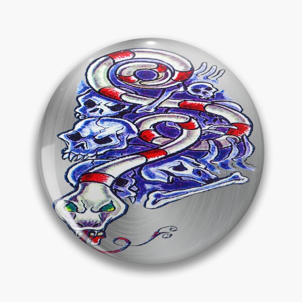 Item preview, fwc 0122 tatoo snake skull designed and sold by fred chiea.