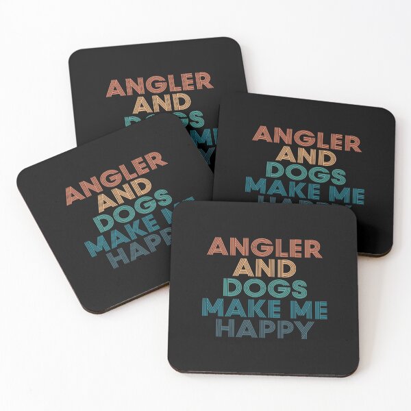 Item preview, Angler And Dogs Make Me Happy- Gift for Angler & Dogs Fans designed and sold by kindxinn.