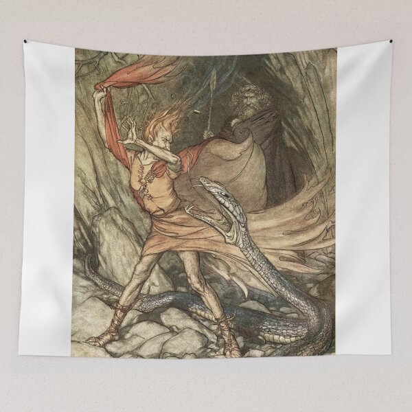 Item preview, Arthur Rackham - The Ring of the Niblung - The Rhinegold and the Valkyrie - Vintage Art designed and sold by RickE.