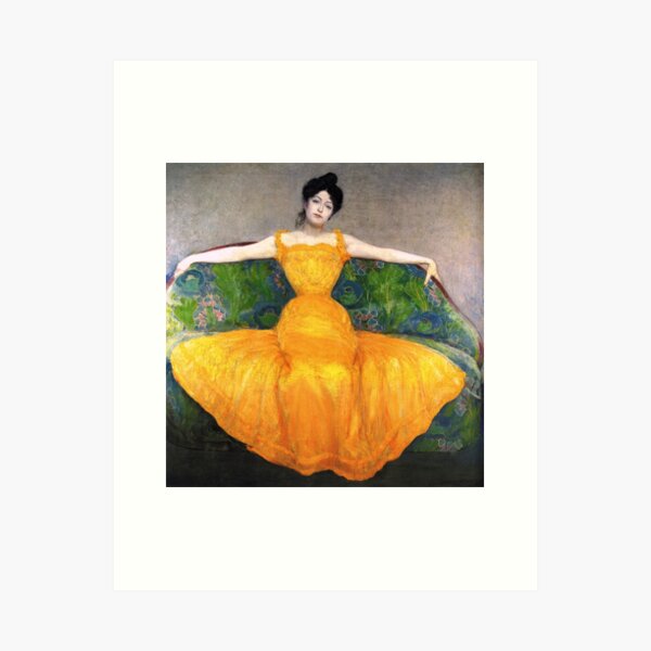 Item preview, Woman in a Yellow Dress (1899) - Max Kurzweil designed and sold by SALON DES ARTS.