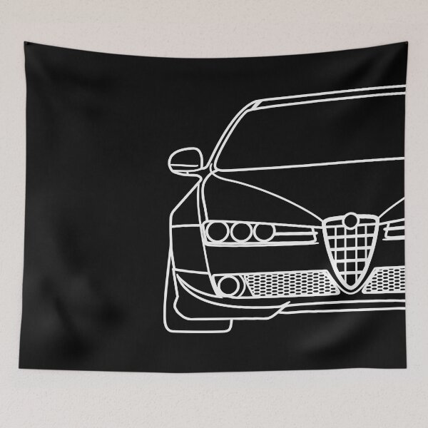 Item preview, Alfa Romeo 159 Brera Spider 2005-2011 white lines best t-shirt design designed and sold by EdimDesign.