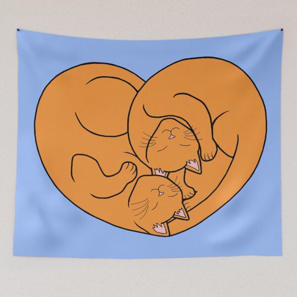 Item preview, Cute Ginger Orange Cat Heart designed and sold by Deborah Camp.