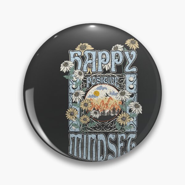 Item preview, Happy mindset with floral designs designed and sold by pocketgraphic.