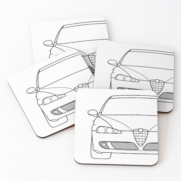 Item preview, Alfa Romeo 147 Facelift black lines best t-shirt design designed and sold by EdimDesign.