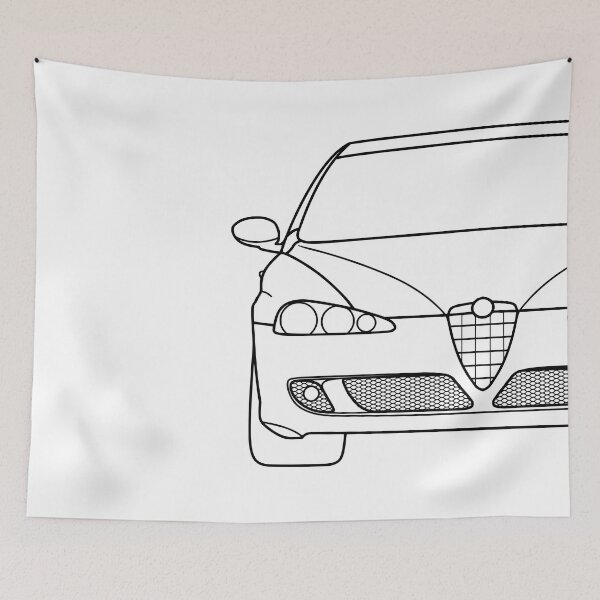 Item preview, Alfa Romeo 147 Facelift black lines best t-shirt design designed and sold by EdimDesign.
