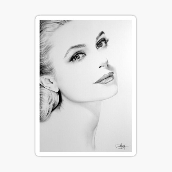 Item preview, Grace Kelly Minimal Portrait designed and sold by IleanaHunterArt.