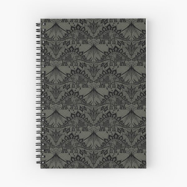 Item preview, Stegosaurus Lace - Black / Grey designed and sold by Andrea Muller.
