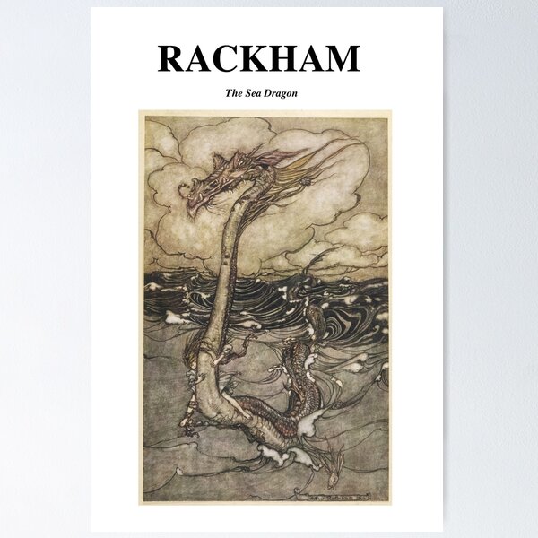 Item preview, Arthur Rackham - The Sea Dragon - Vintage Art designed and sold by RickE.