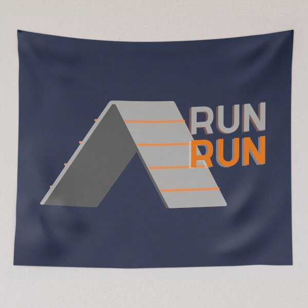 Item preview, Agility run run in orange and gray for dog and agility enthusiasts designed and sold by PausePapote.