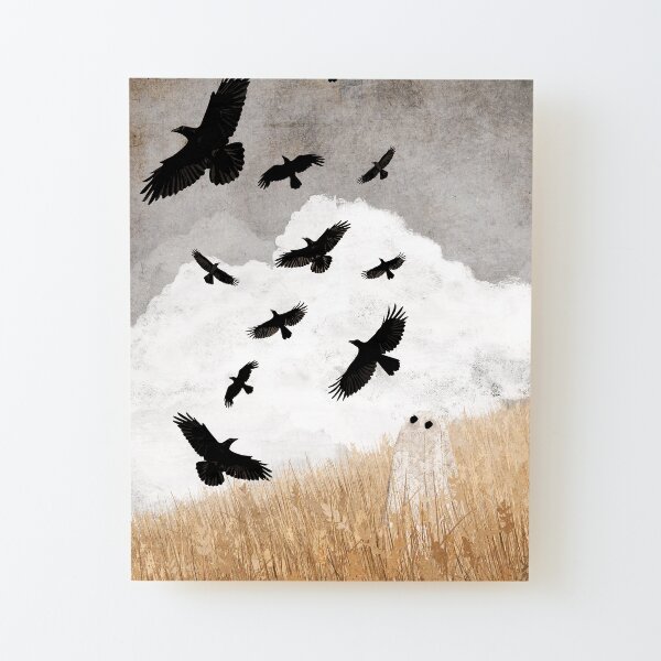 Walter and The Crows Wood Mounted Print