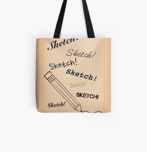 Sketch! Sketch! Sketch! All Over Print Tote Bag