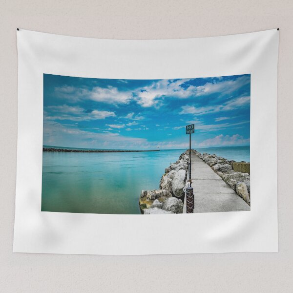 Item preview, Port Clinton Ohio Waterworks Beach Dock On The Lake Erie designed and sold by DaveFilm.