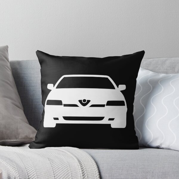 Aperçu de l'œuvre Alfa Romeo 164 silhouette blanche meilleur design de t-shirt créée et vendue par EdimDesign.