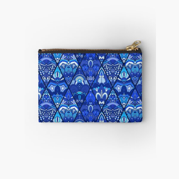 Item preview, Blue Tile Background FLoral Pattern designed and sold by amovitania.