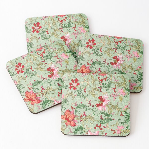 Item preview, Flower Illustration Green Background designed and sold by JustCoolShop.
