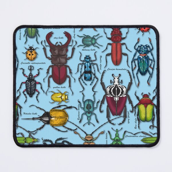 Item preview, Beetles on blue designed and sold by Katerina Mitkova Kirilova.