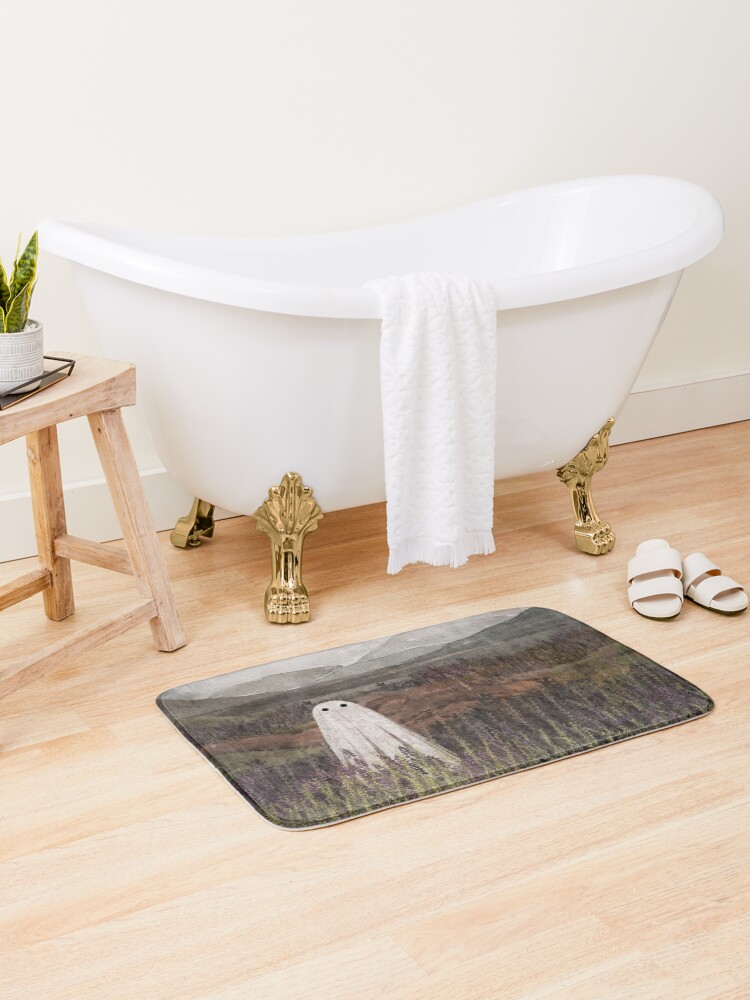 Thumbnail 1 of 6, Bath Mat, Heather Ghost designed and sold by katherineblower.