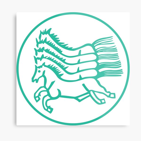 Aperçu de l'œuvre Cheval, motif traditionnel coréen, art coréen créée et vendue par allpalgo.