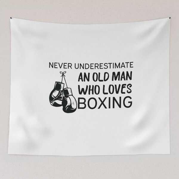 Item preview, Never Underestimate An Old Man Who Loves Boxing designed and sold by beefrancky.