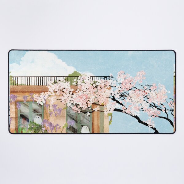 Ghost cafe Desk Mat