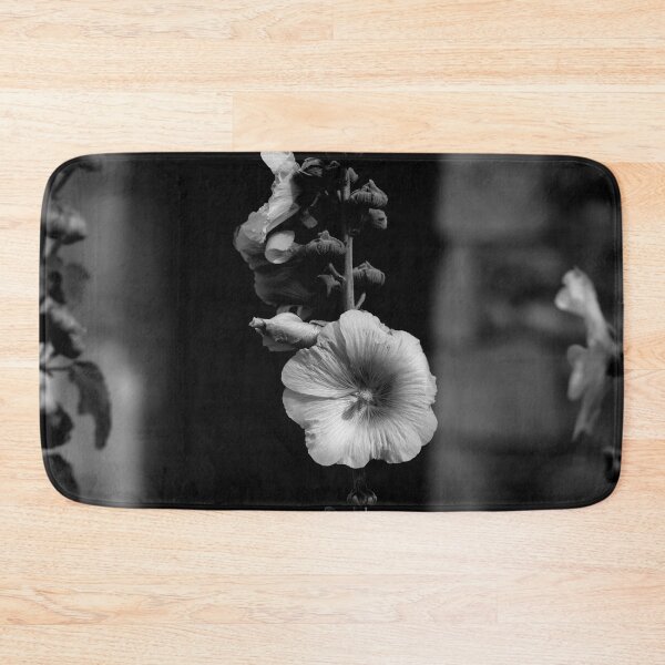 Item preview, Closeup of a Hollyhock in black and white designed and sold by FotoMahieu.