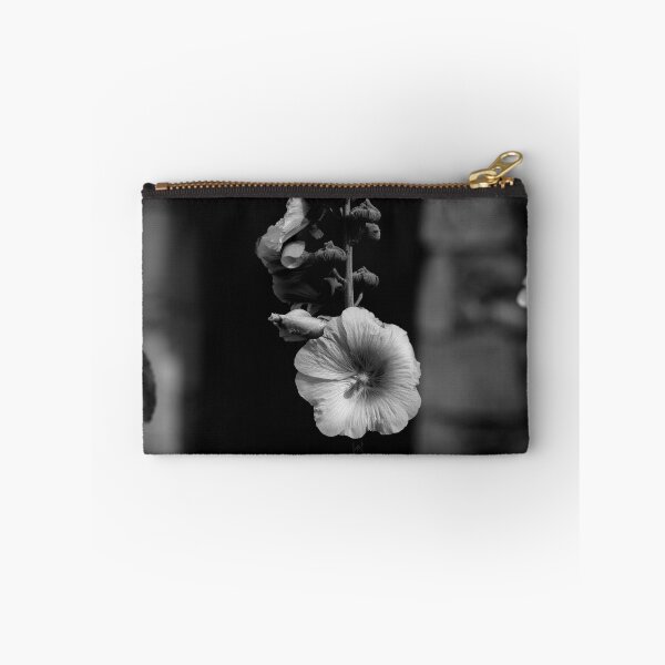 Item preview, Closeup of a Hollyhock in black and white designed and sold by FotoMahieu.