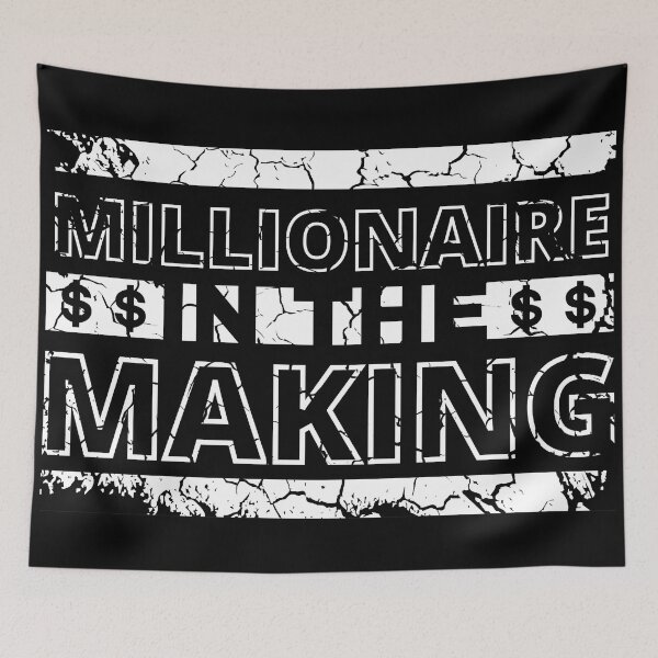Item preview, Millionaire in the making dollar signs distressed 2 designed and sold by KingsManKind.