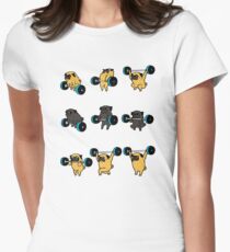 OLYMPIC LIFTING PUGS Women's Fitted T-Shirt
