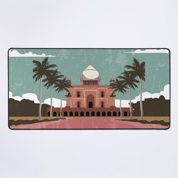 Item preview, Delhi, India - Retro travel minimalistic poster designed and sold by GreekTavern1979.