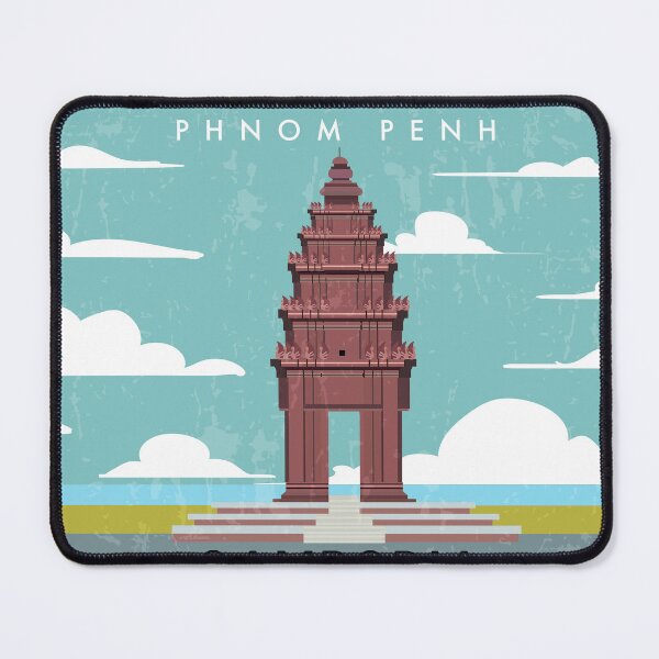 Item preview, Phnom penh, Cambodia - Retro travel minimalistic poster designed and sold by GreekTavern1979.