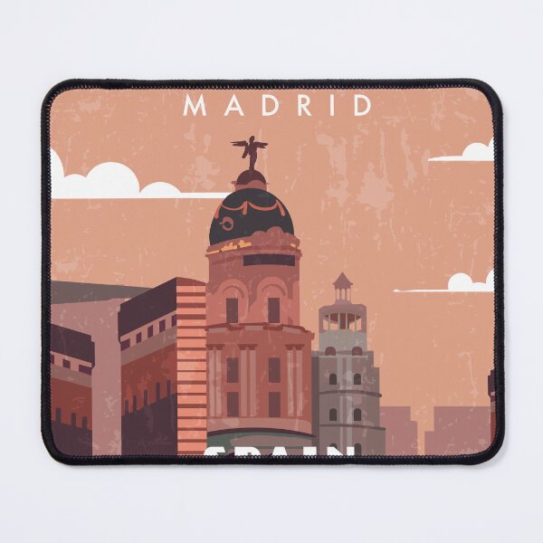 Item preview, Madrid, Spain - Retro travel minimalistic poster designed and sold by GreekTavern1979.